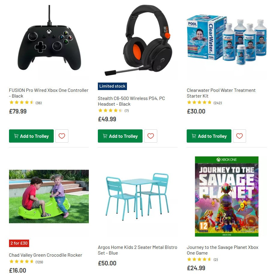 Argos Offers from 21 April