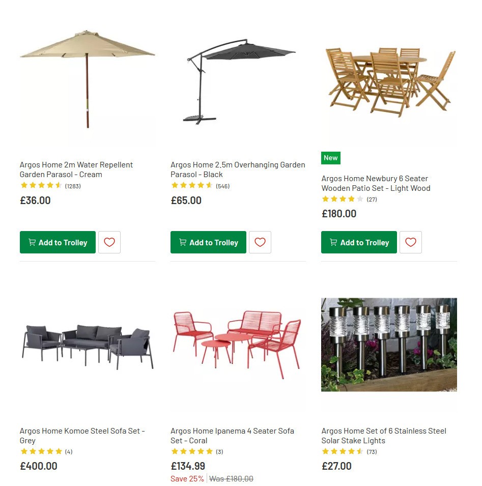 Argos Offers from 25 May