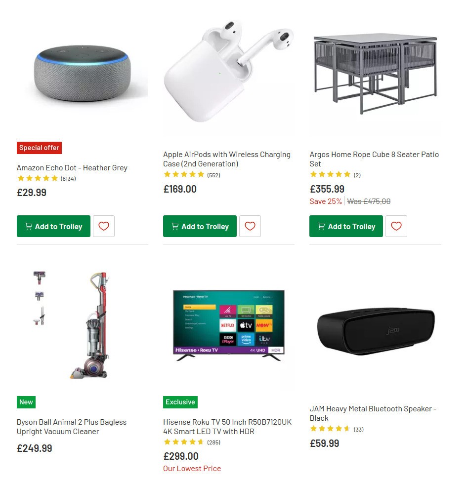 Argos Offers from 25 May