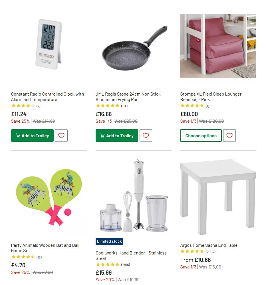 Argos Offers from 7 July