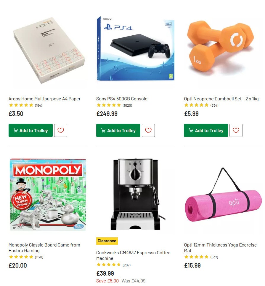 Argos Offers from 16 July