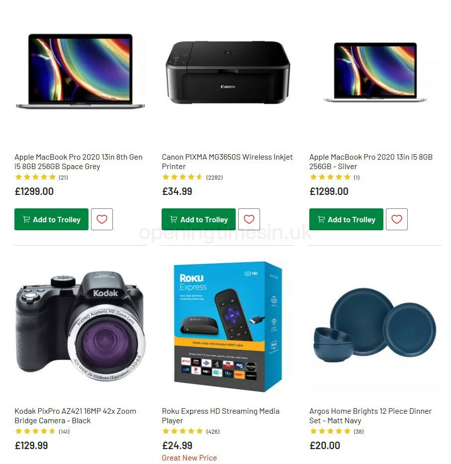 Argos Offers from 25 August