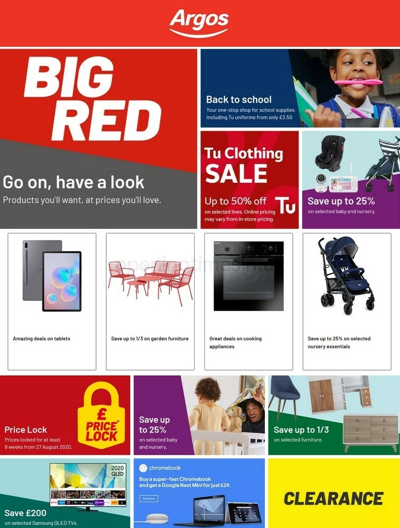 Argos Offers from 1 September