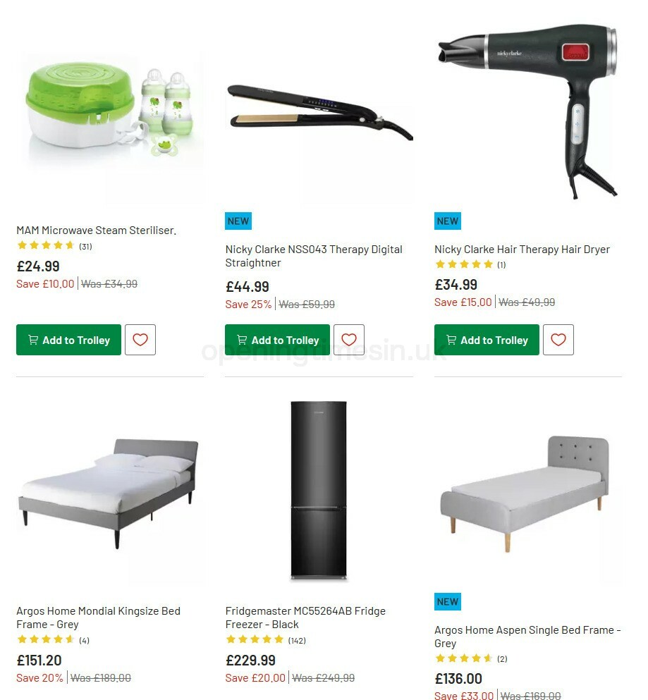 Argos Offers from 1 September