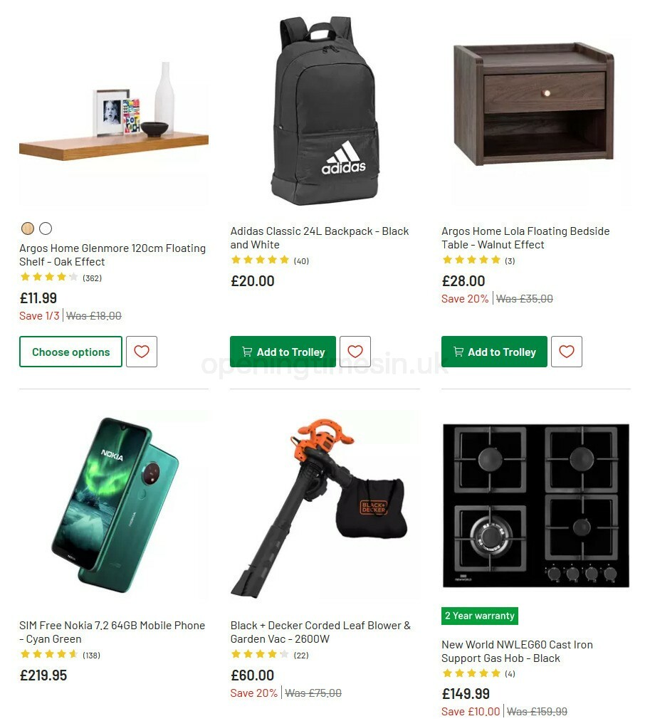 Argos Offers from 1 September