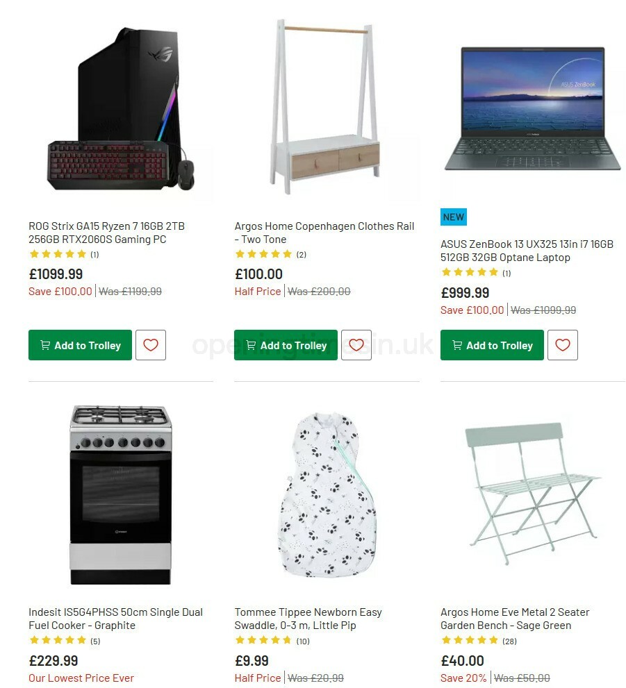 Argos Offers from 1 September