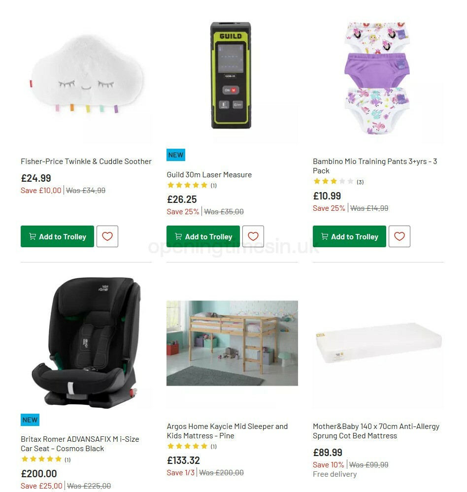 Argos Offers from 1 September