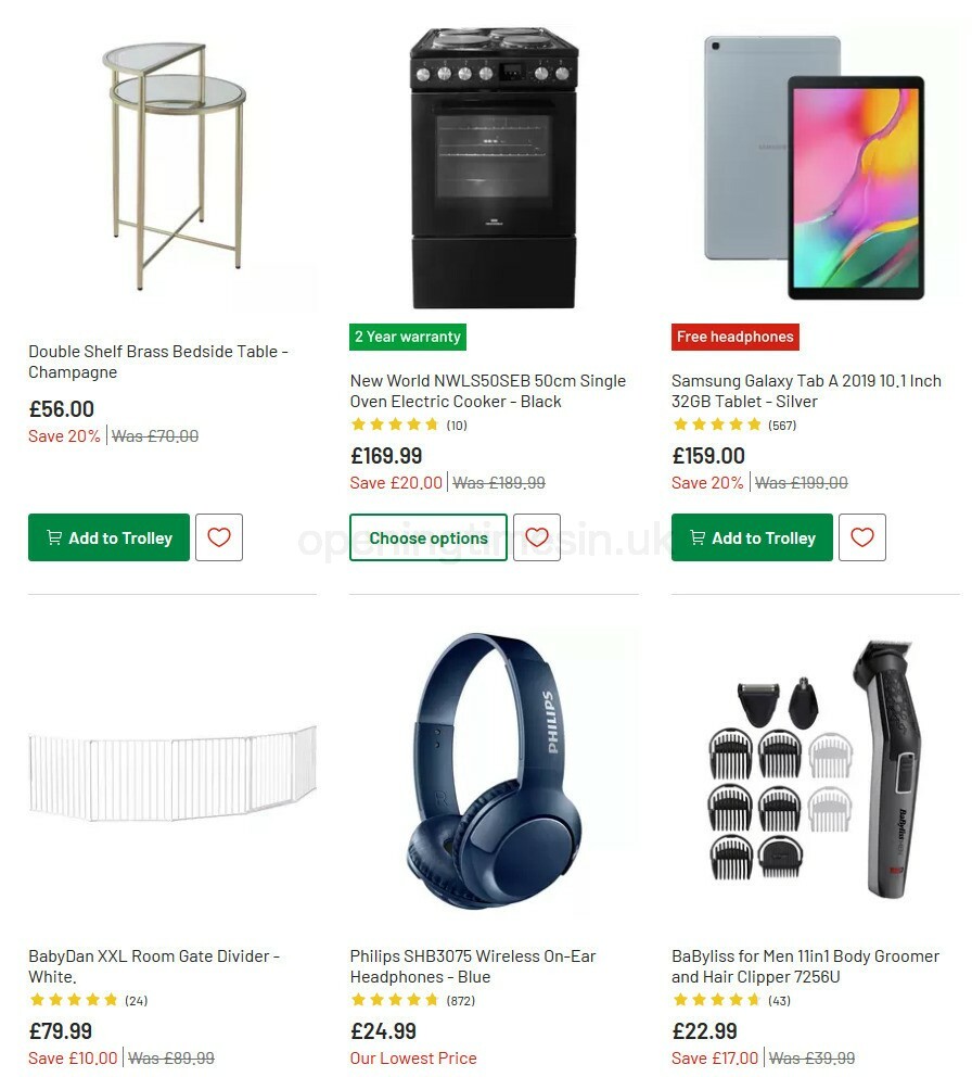 Argos Offers from 1 September