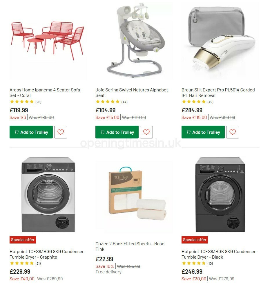 Argos Offers from 1 September
