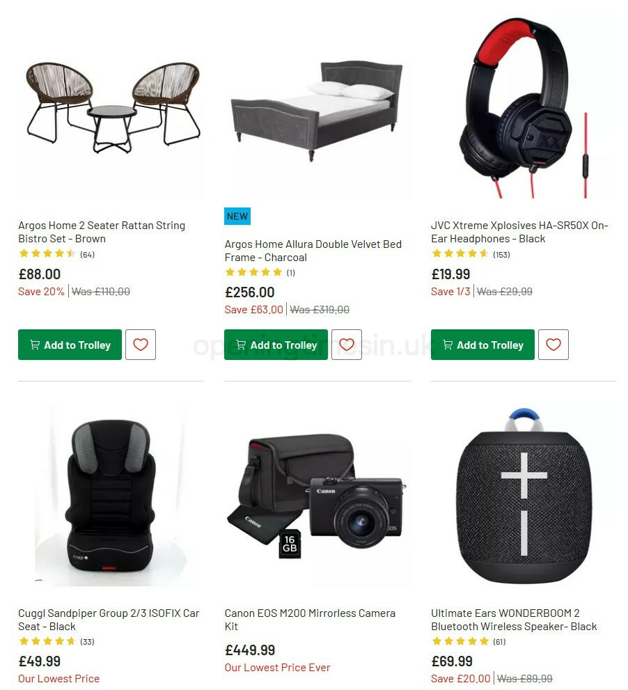 Argos Offers from 1 September