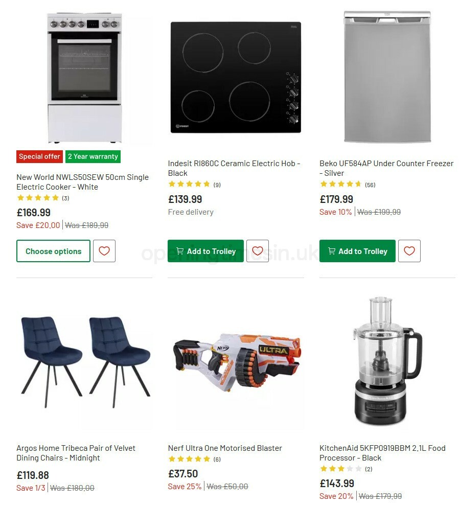 Argos Offers from 1 September