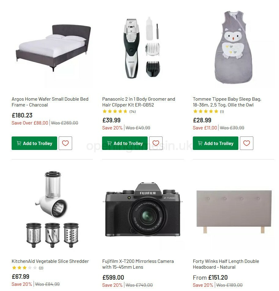 Argos Offers from 1 September