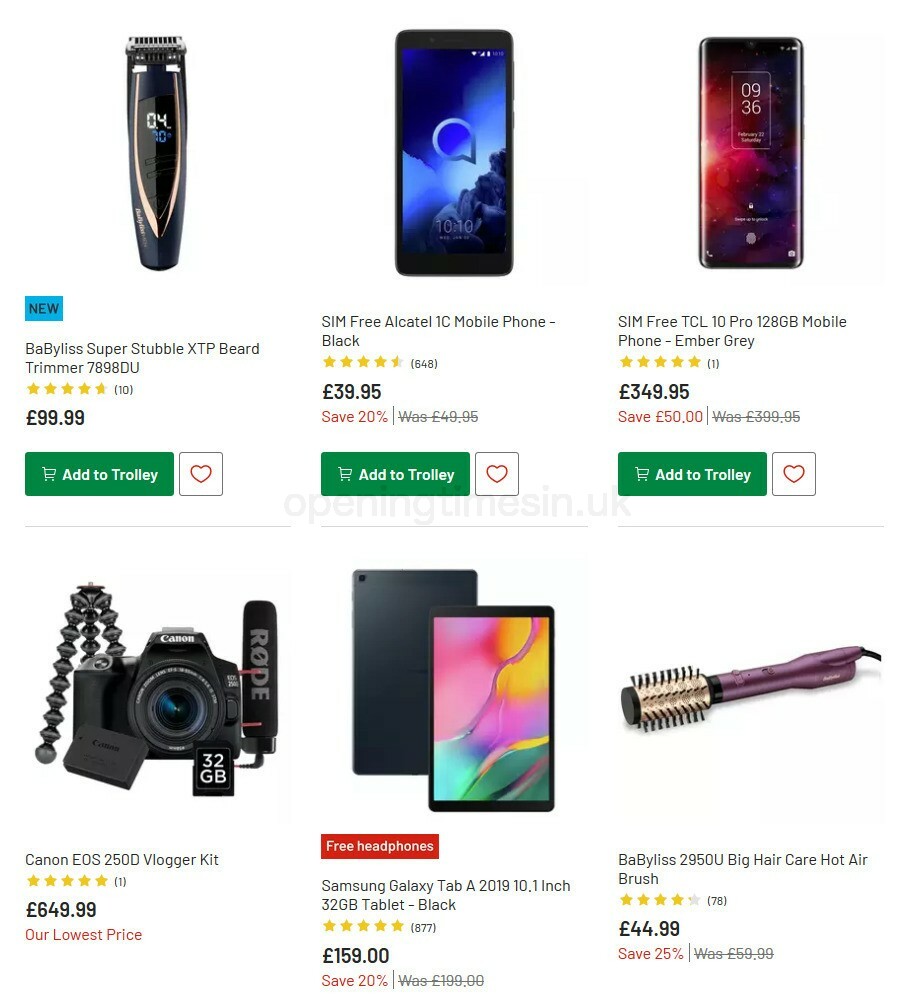 Argos Offers from 1 September