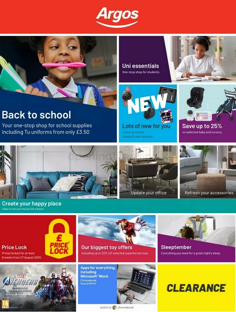 Argos Offers from 8 September