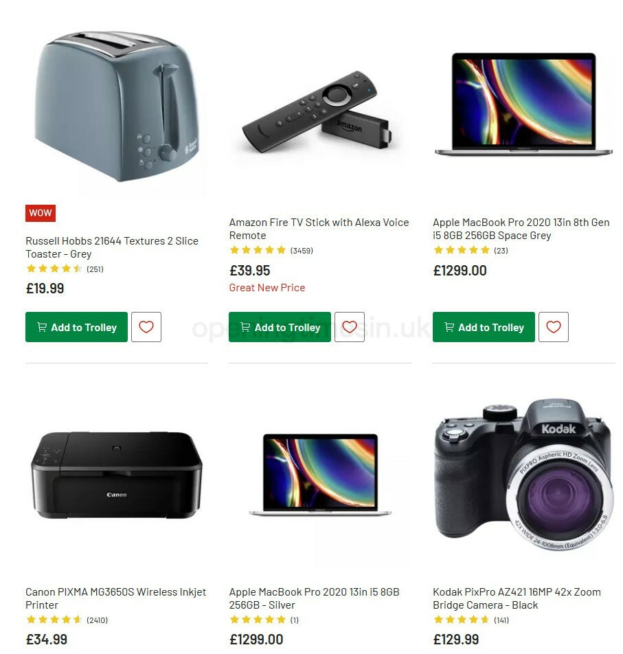 Argos Offers from 8 September