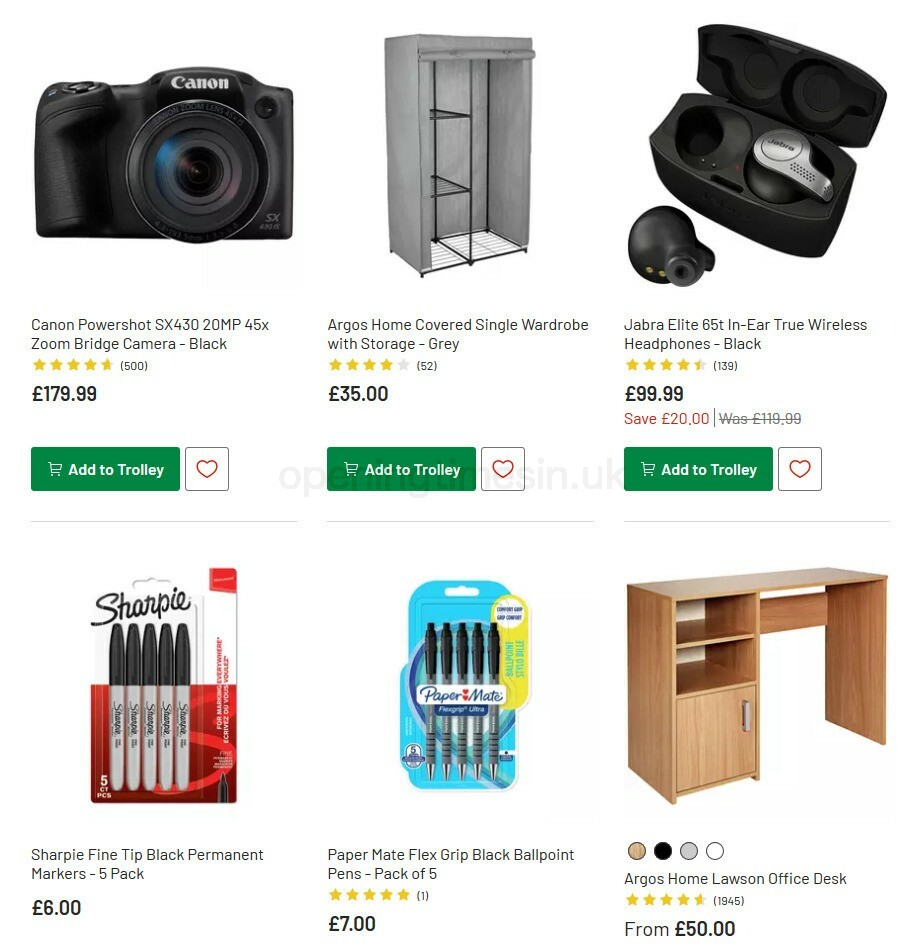 Argos Offers from 8 September