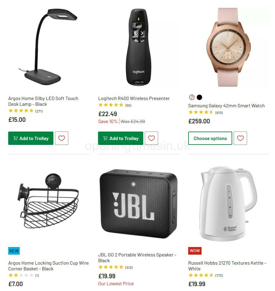 Argos Offers from 8 September