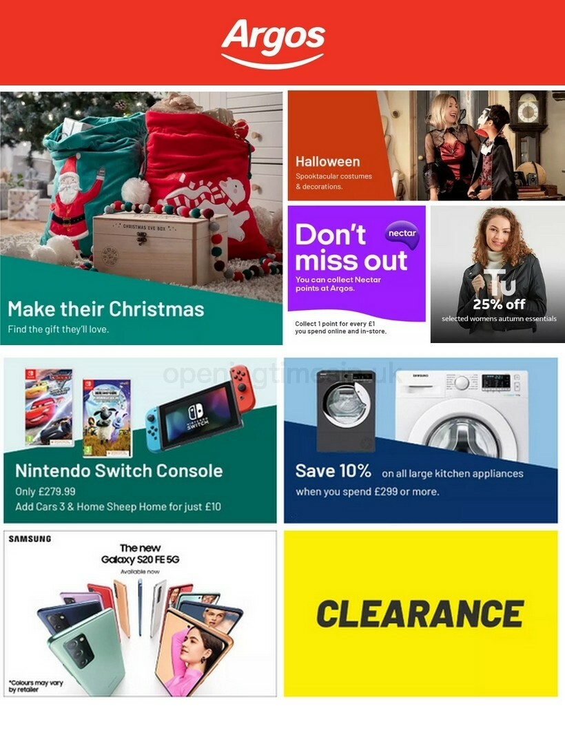 Argos Offers from 6 October