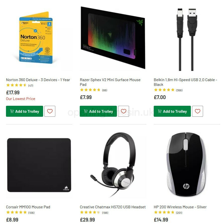 Argos Offers from 6 October