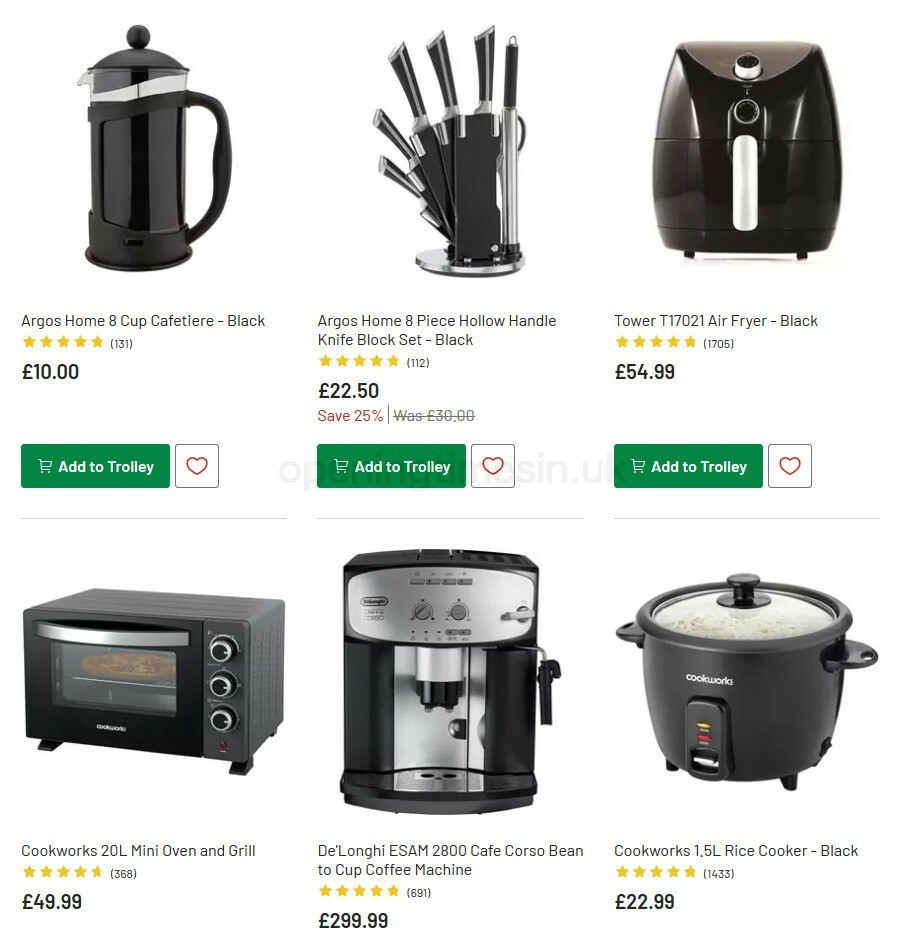 Argos Offers from 6 October