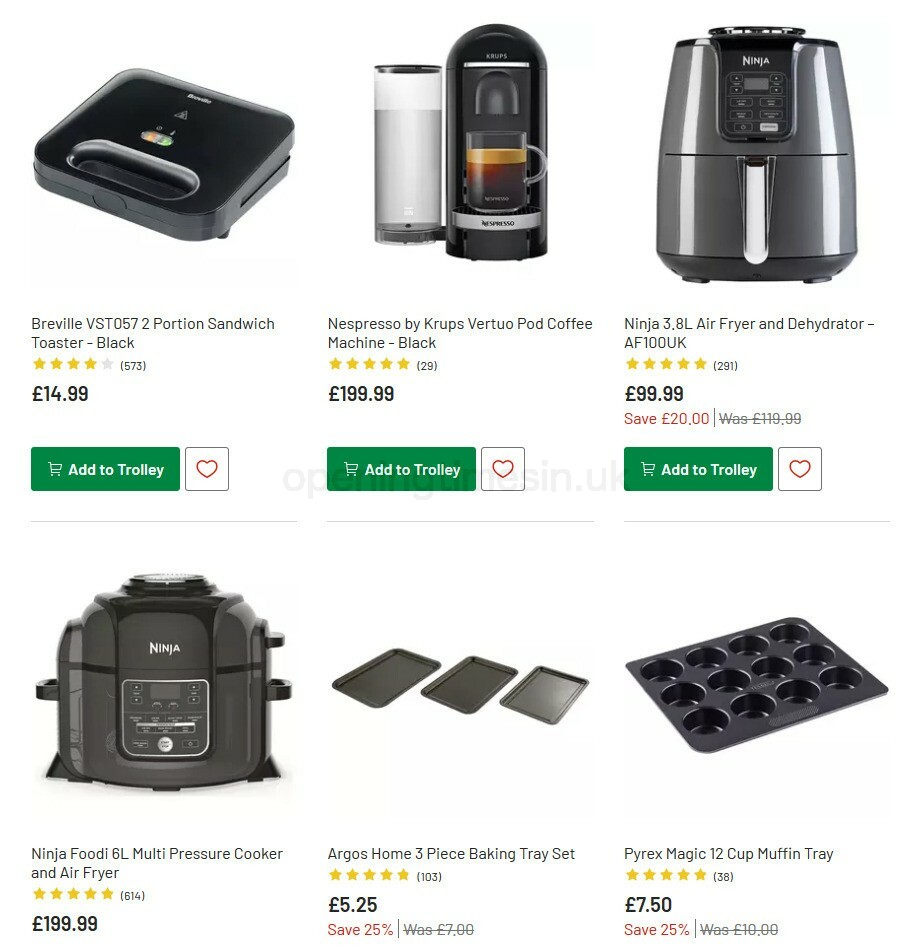 Argos Offers from 6 October