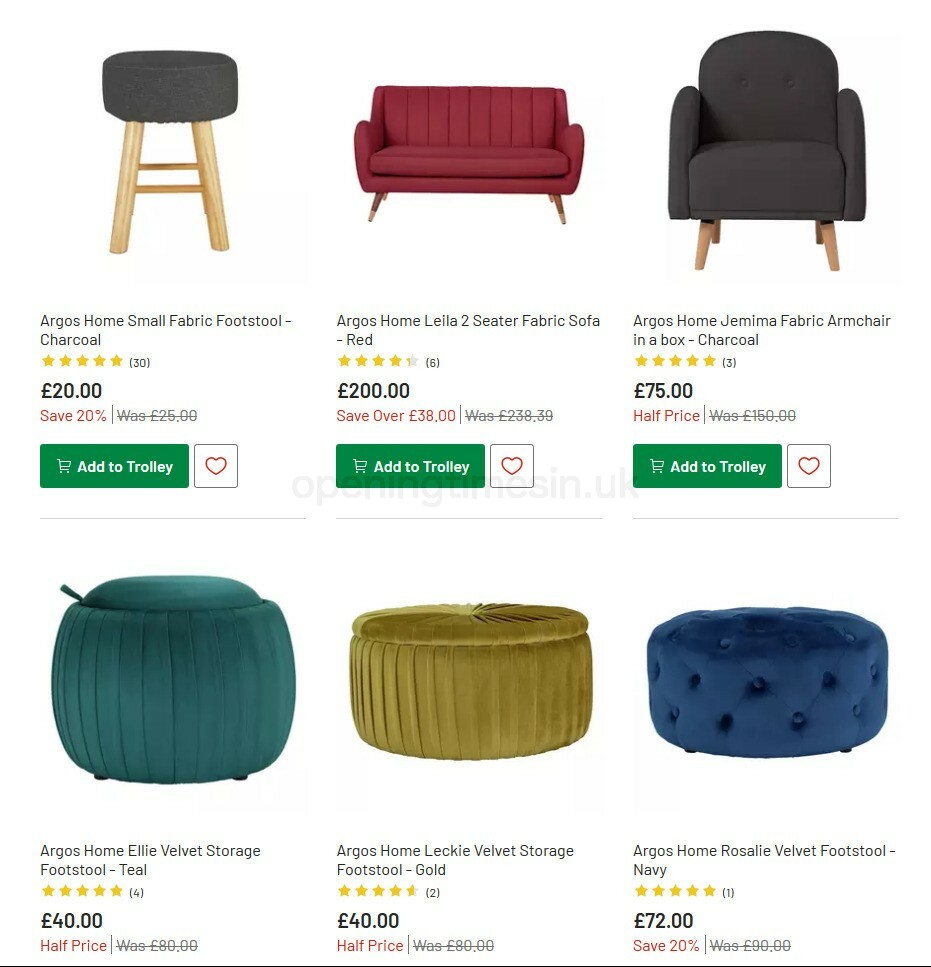 Argos Offers from 13 October