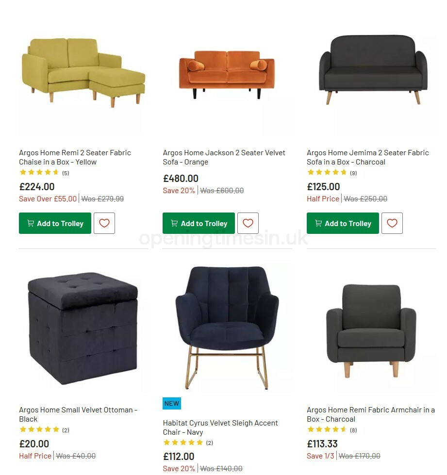 Argos Offers from 13 October