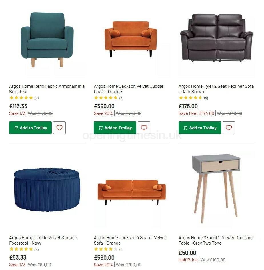 Argos Offers from 13 October