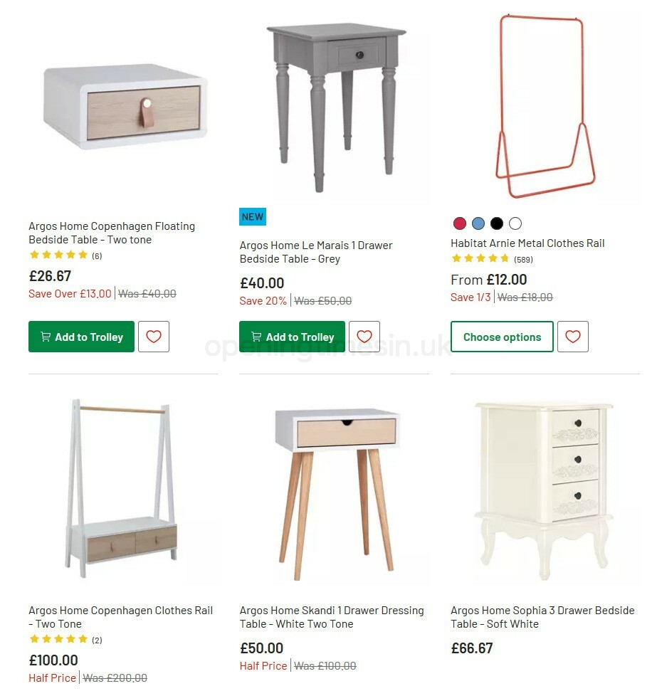 Argos Offers from 13 October