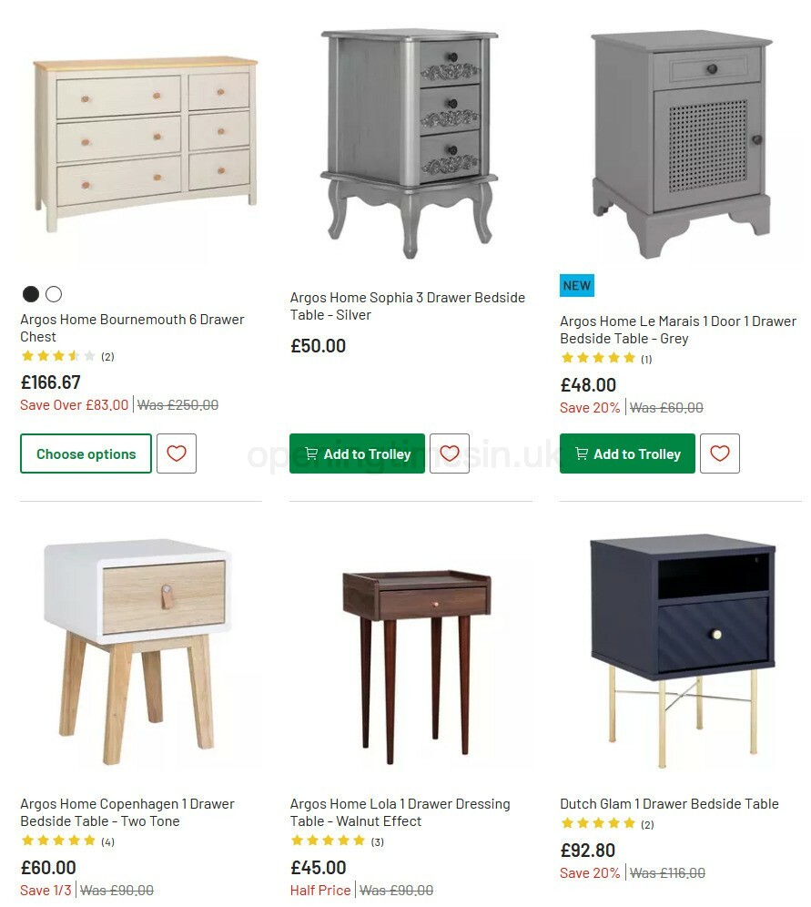 Argos Offers from 13 October