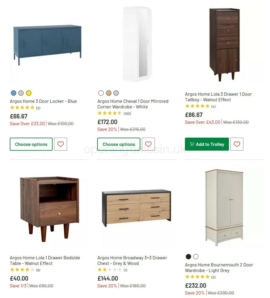 Argos Offers from 13 October