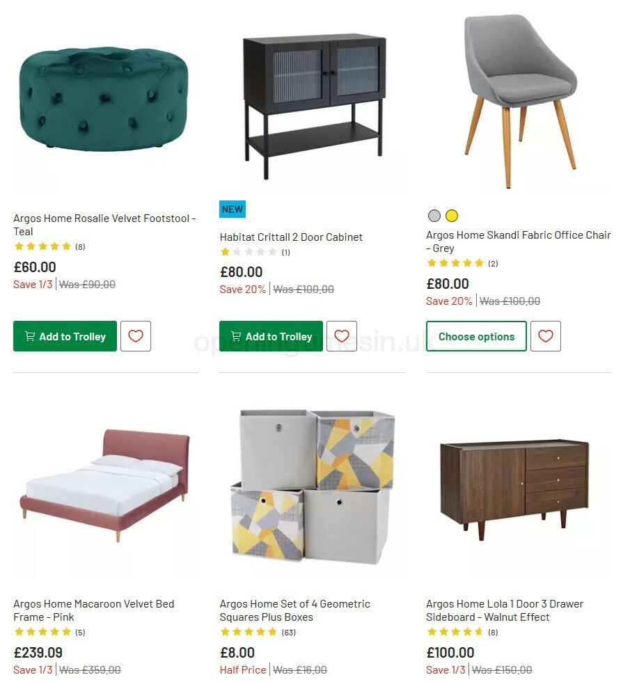 Argos Offers from 13 October