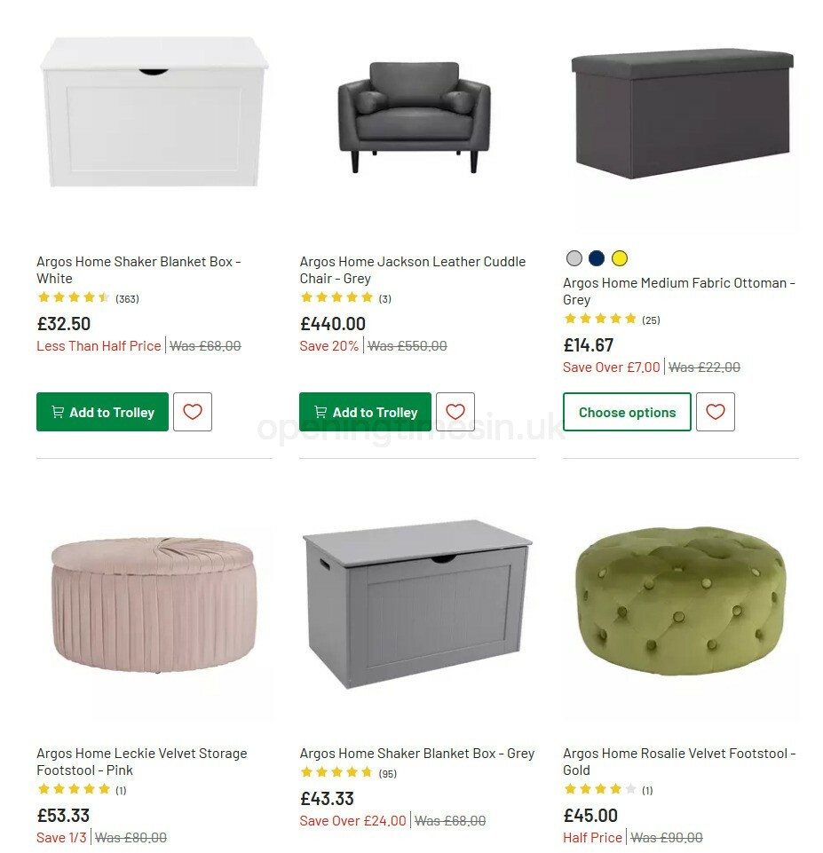 Argos Offers from 13 October