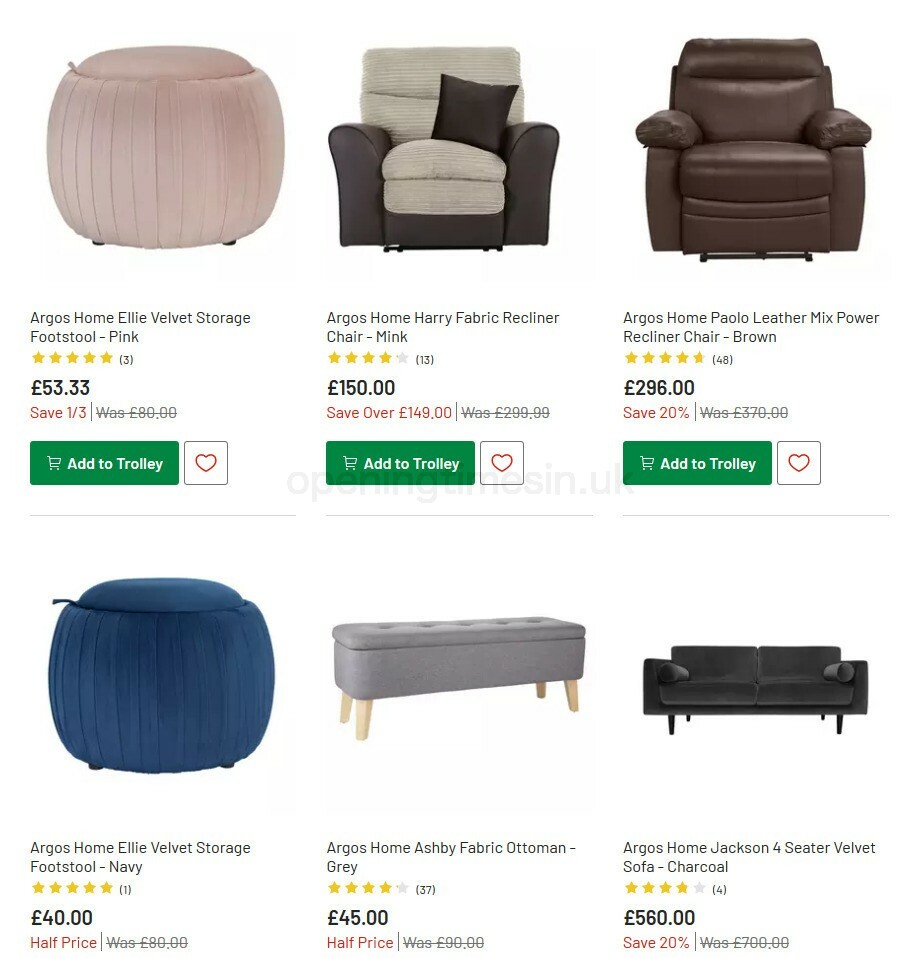 Argos Offers from 13 October