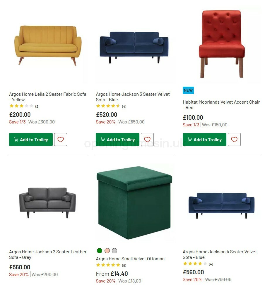 Argos Offers from 13 October