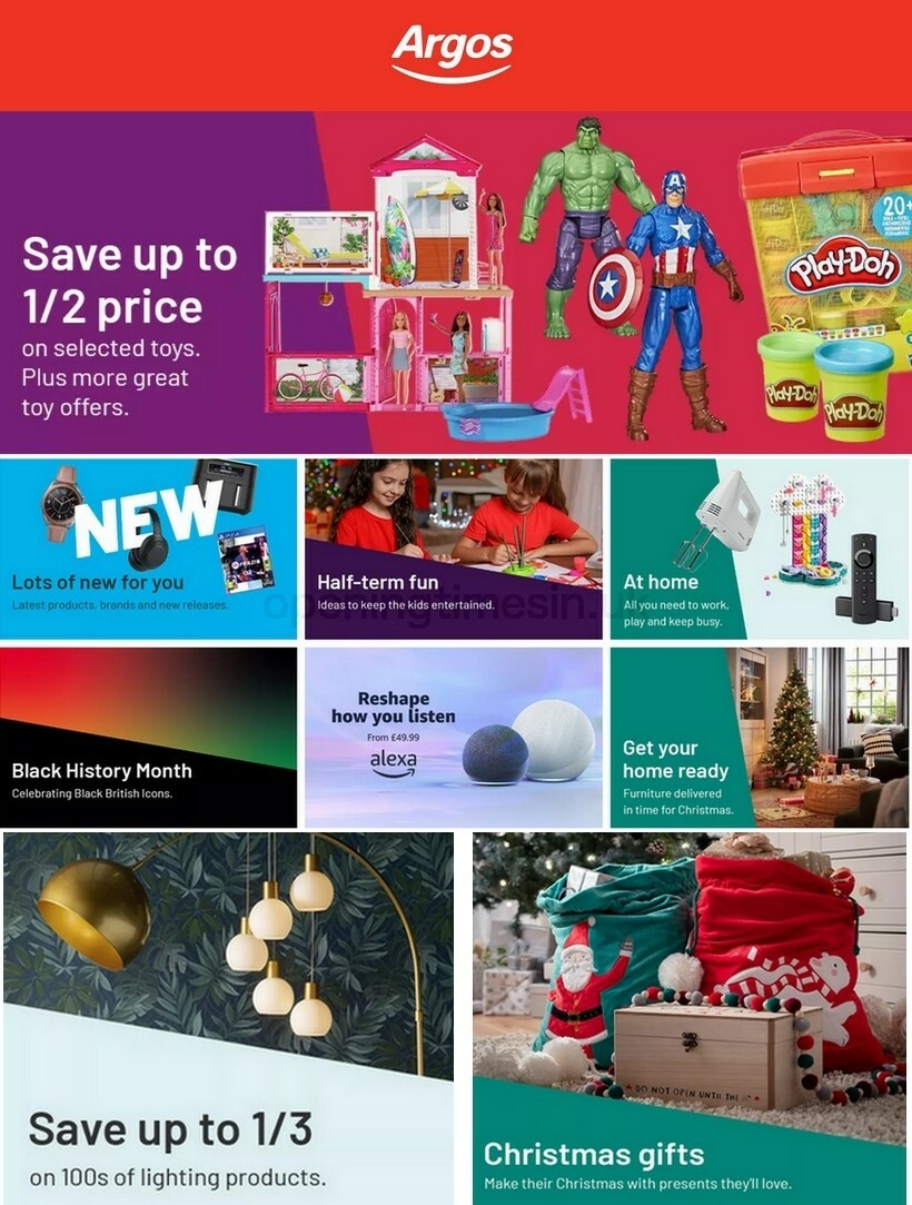 Argos Offers from 27 October