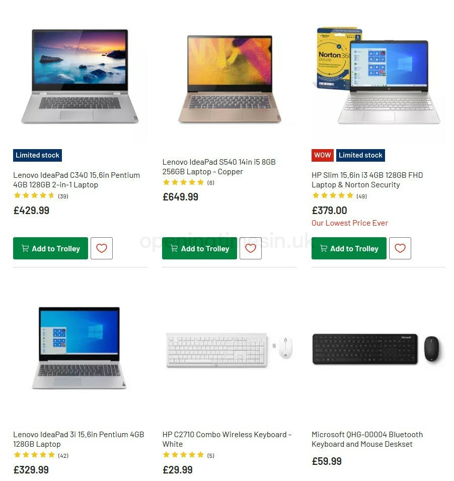 Argos Offers from 27 October