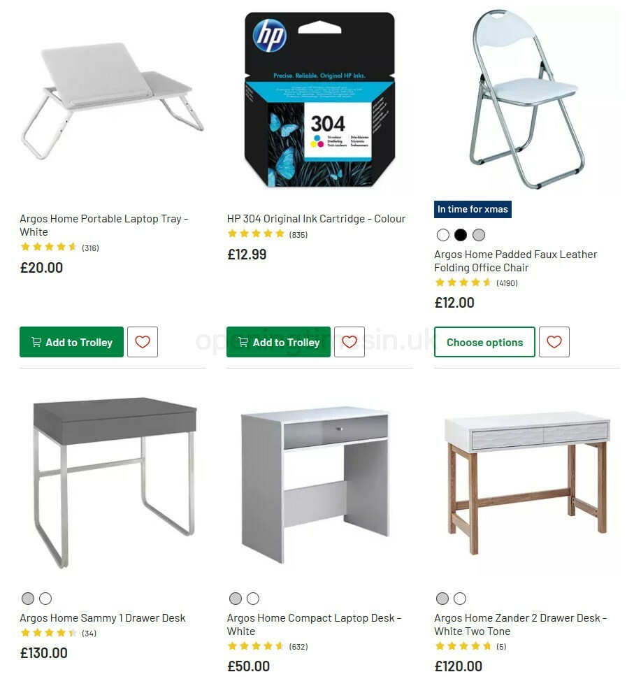 Argos Offers from 27 October