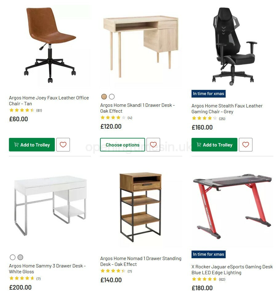 Argos Offers from 27 October