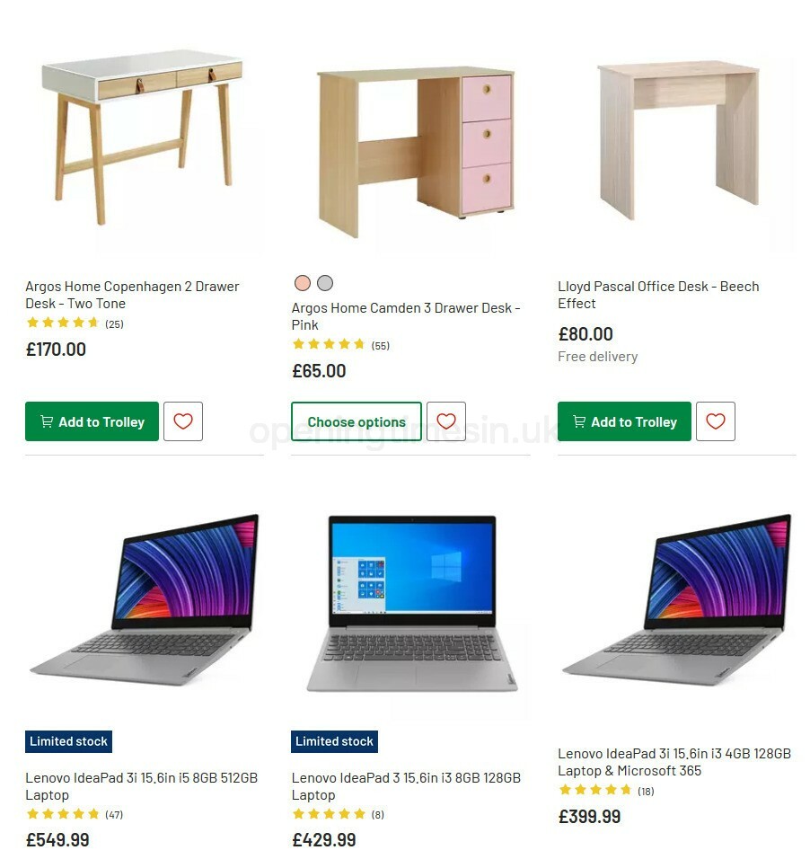 Argos Offers from 27 October