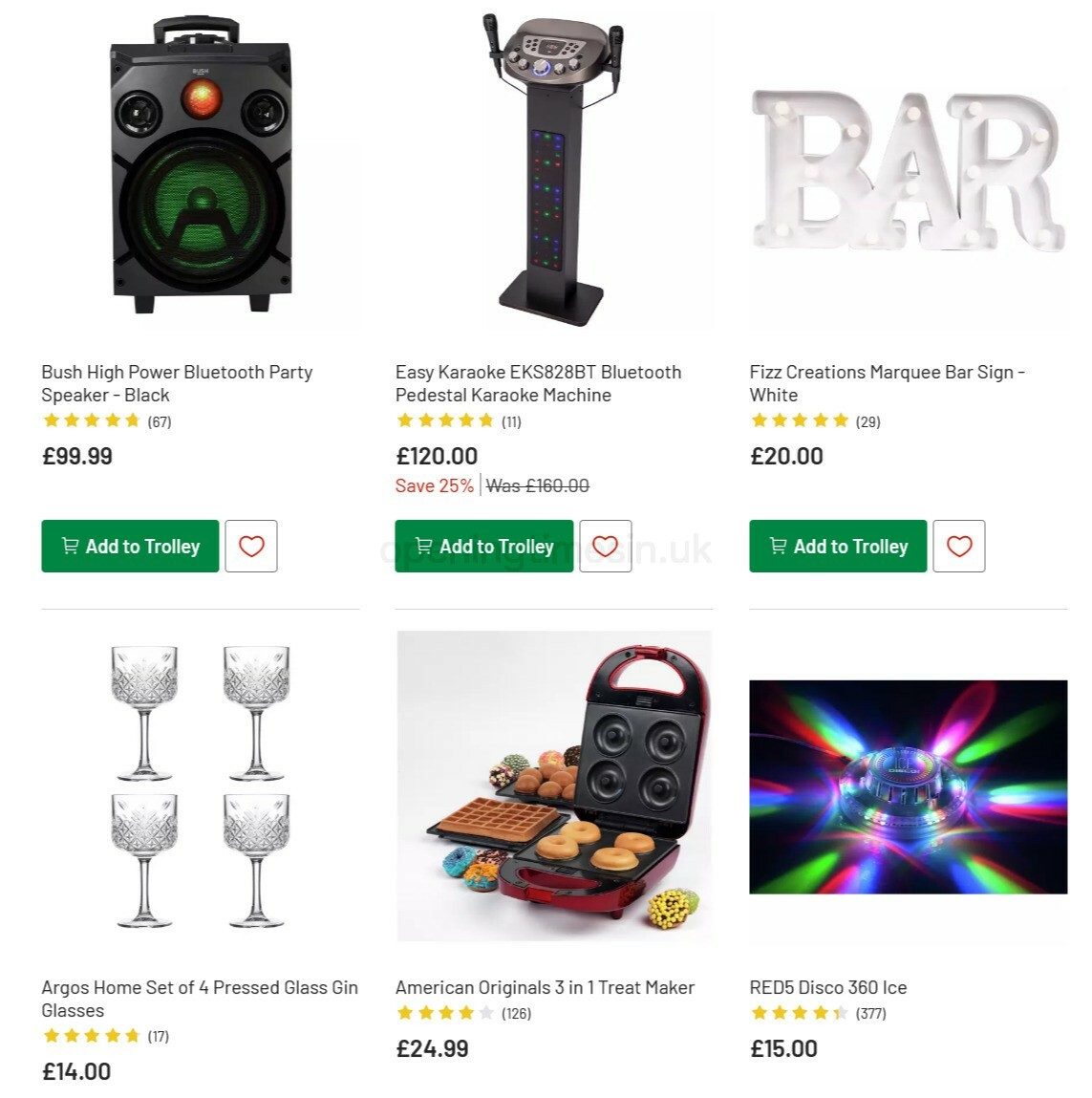 Argos Offers from 10 November