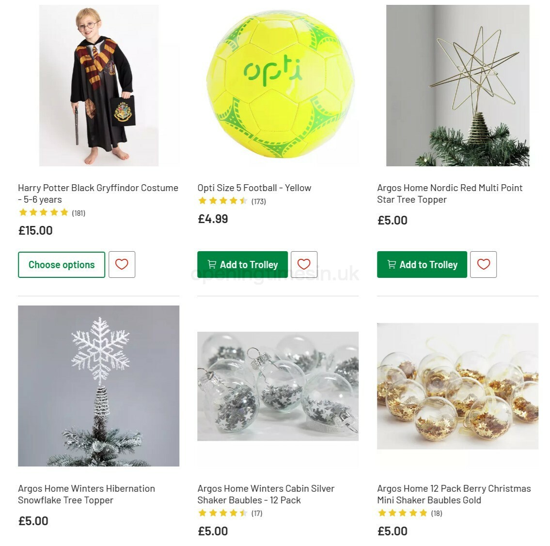 Argos Offers from 10 November