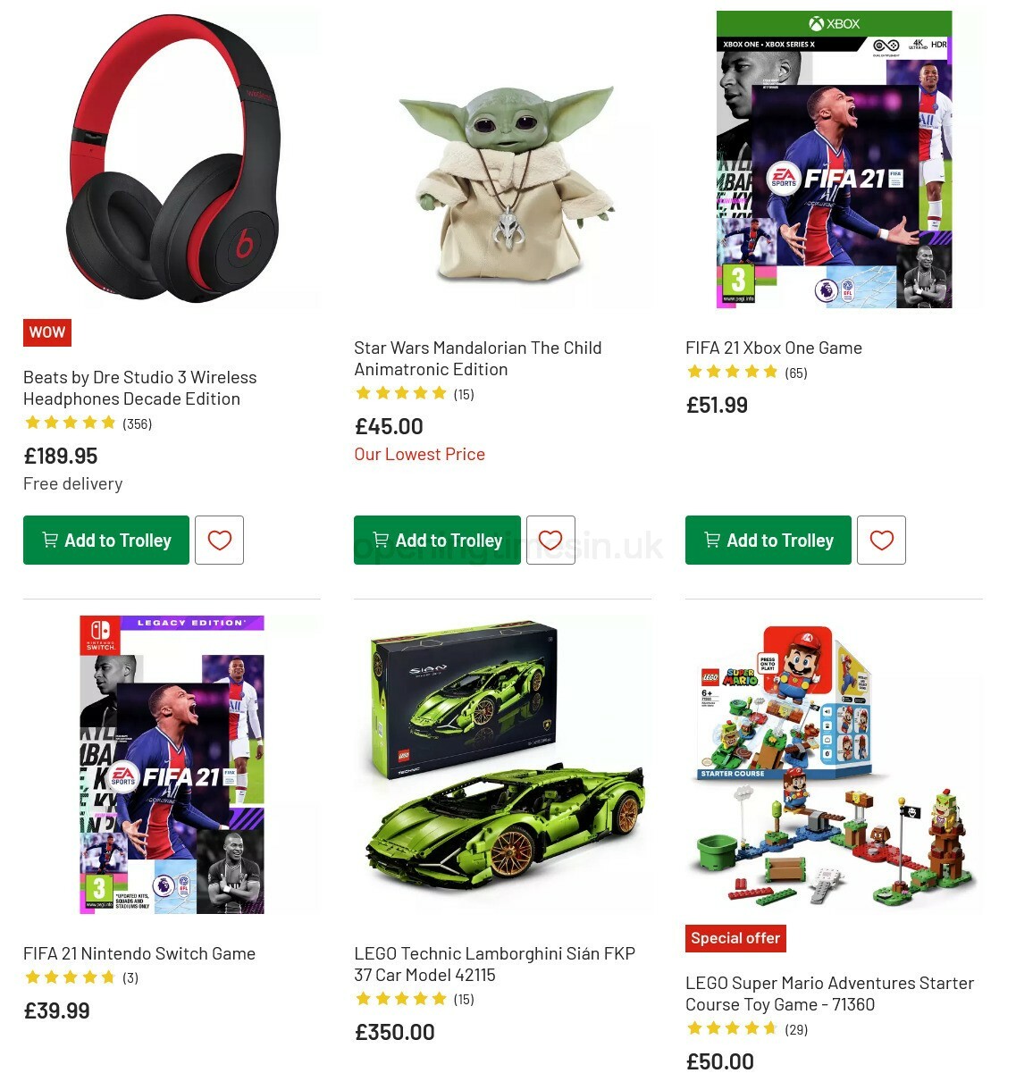 Argos Offers from 10 November