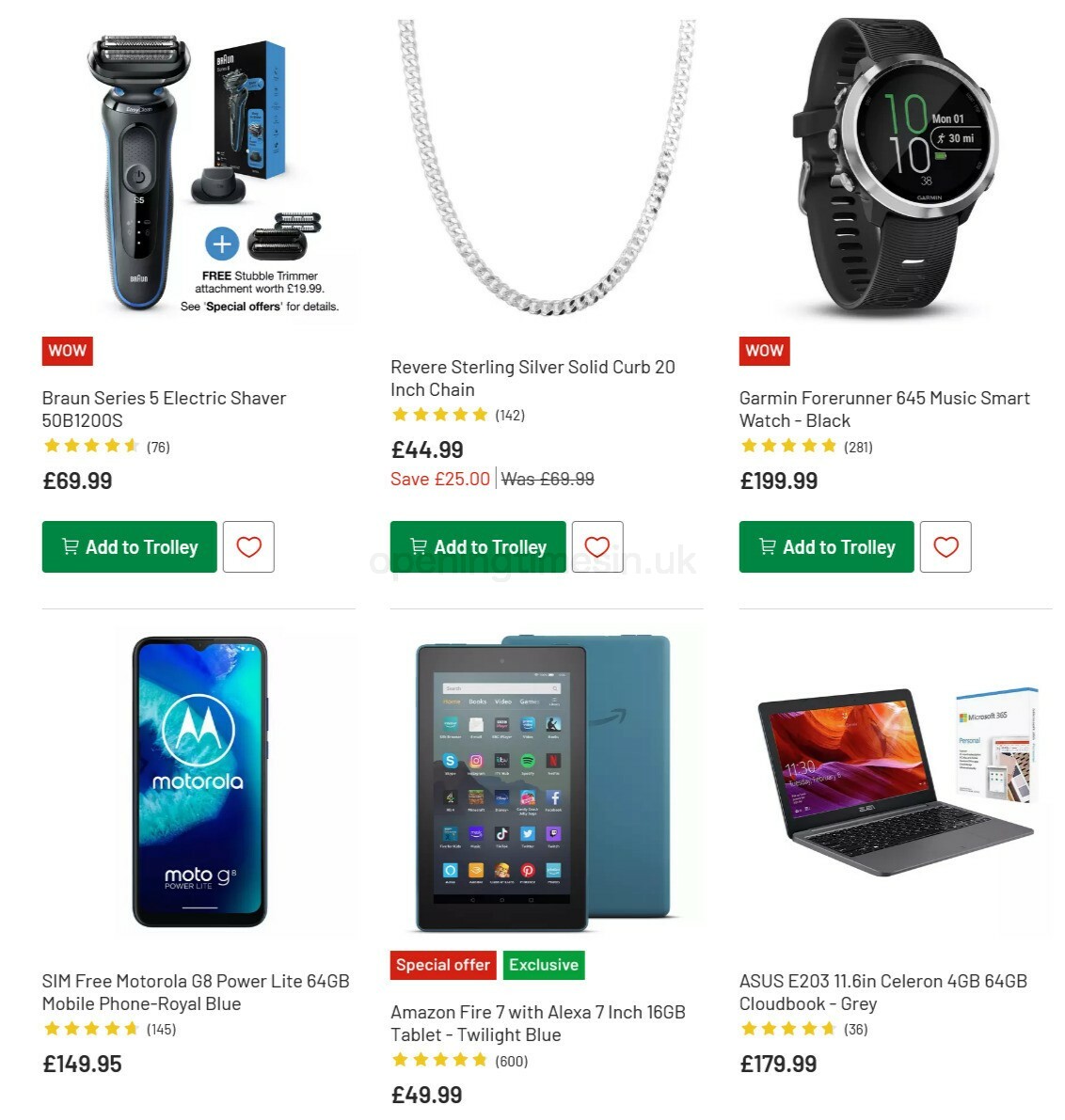 Argos Offers from 10 November