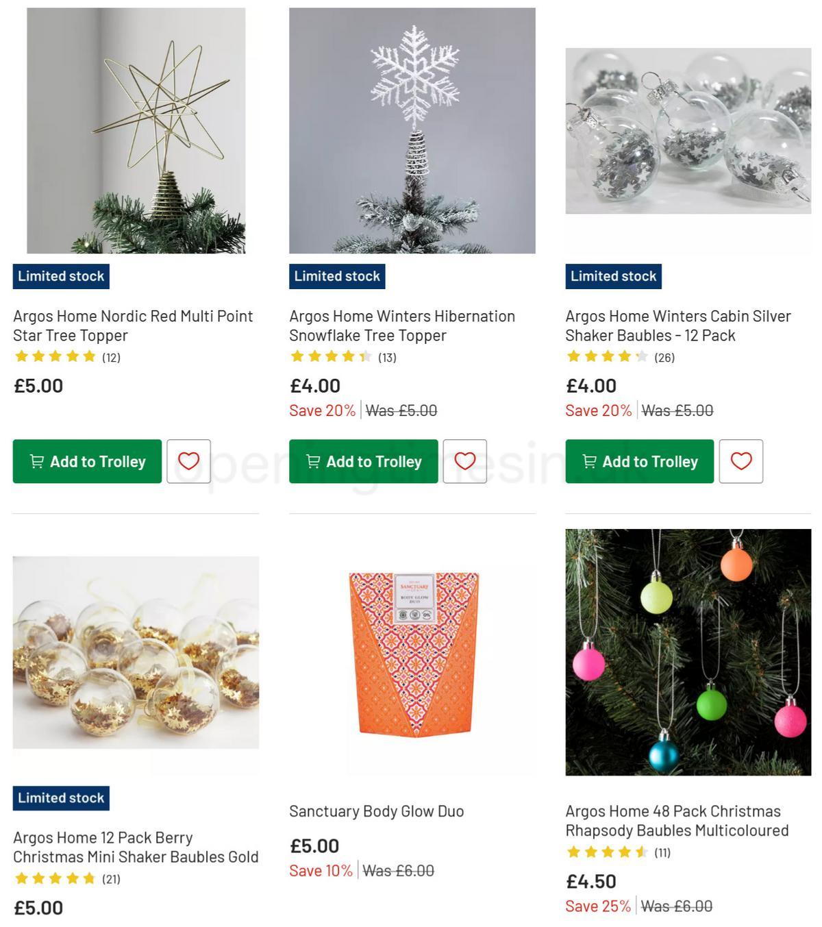 Argos Offers from 28 November