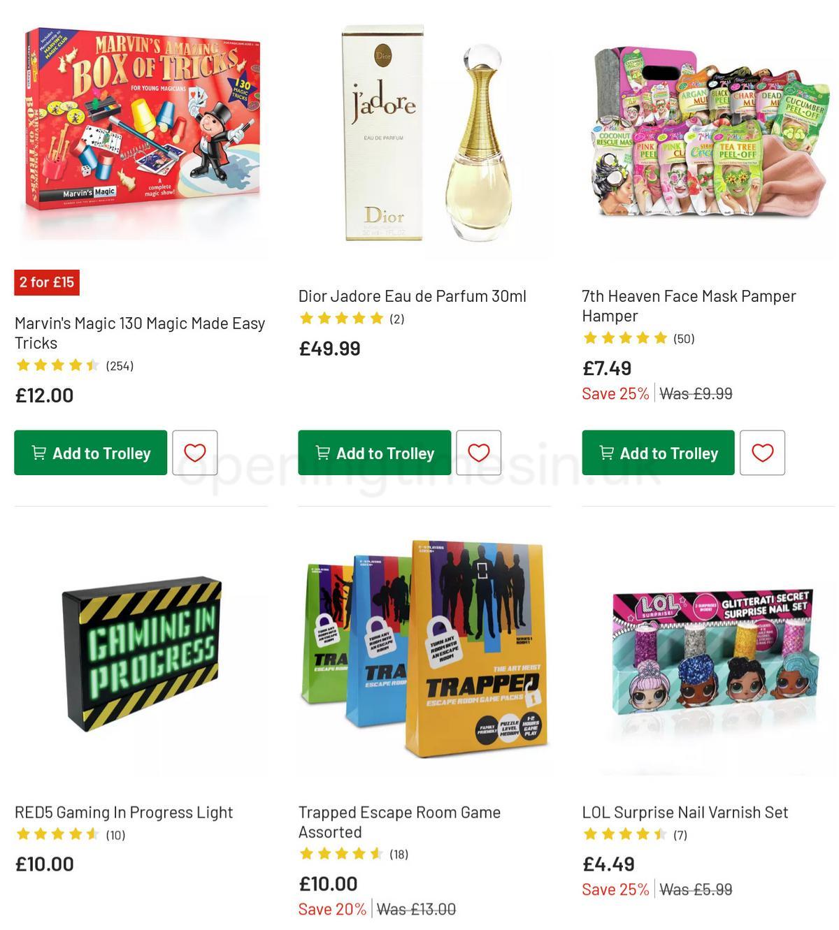 Argos Offers from 28 November