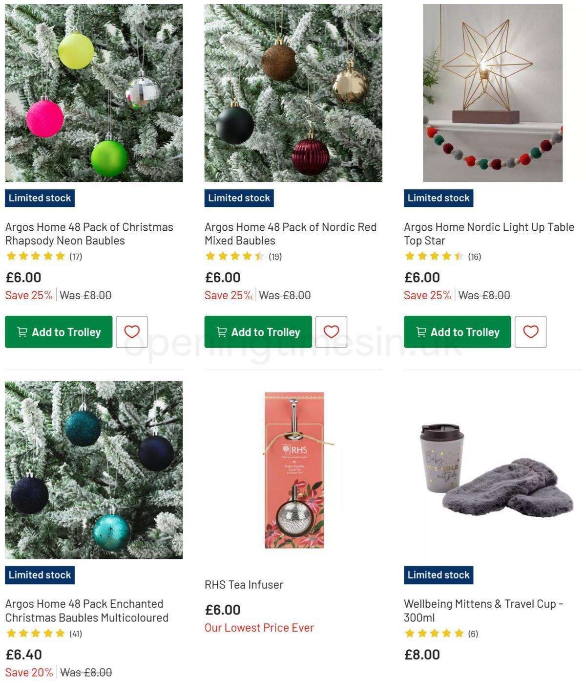 Argos Offers from 15 December