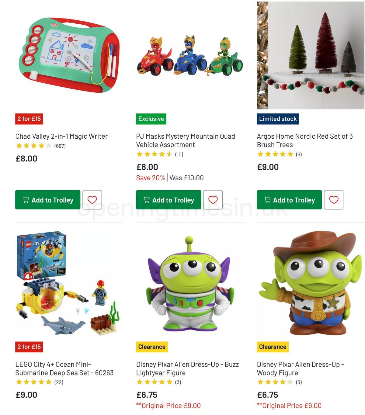 Argos Offers from 15 December