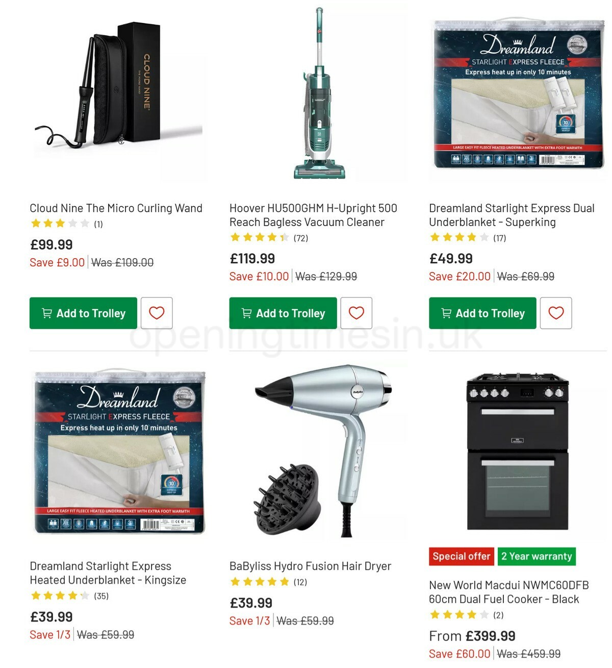 Argos Offers from 29 December