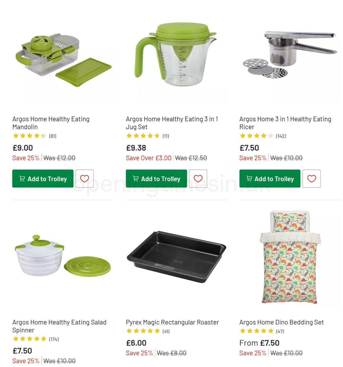 Argos Offers from 29 December